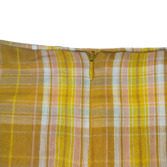 Lulus Skirt Womens Large Multi Plaid Orange Academia Anime School Girl Uwu NEW - Picture 8 of 12